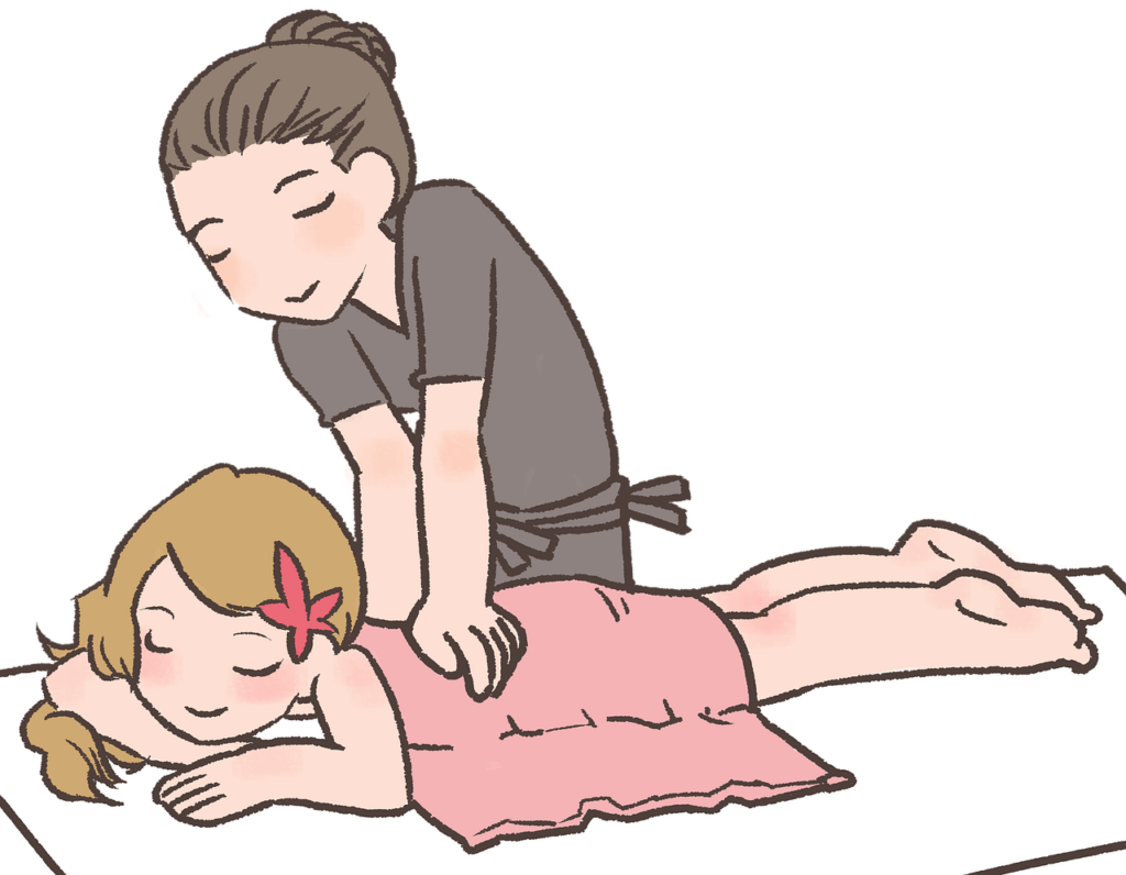 Massage d'un enfant